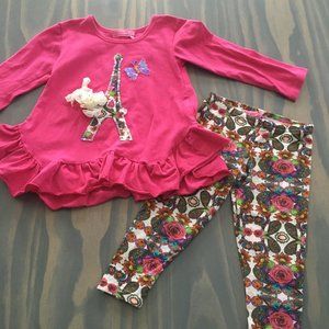 Haven Girl sz 2 Adorable Floral 2 pc Outfit